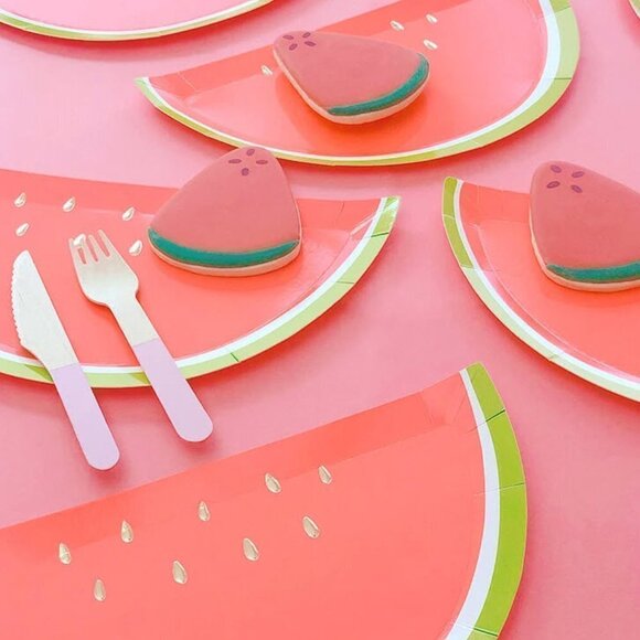 NWT - Meri Meri Watermelon Paper Plates (16) and Paper Napkins (32) - Picture 1 of 4